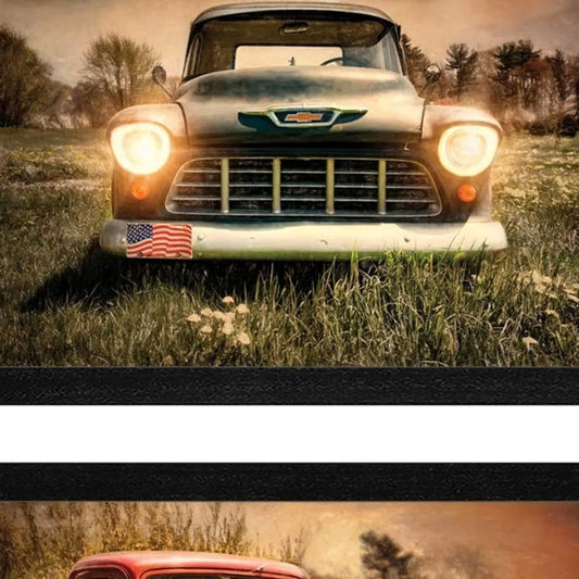 Vintage Trucks HMS Set of Two Black Framed Wall Art Home Decor Print