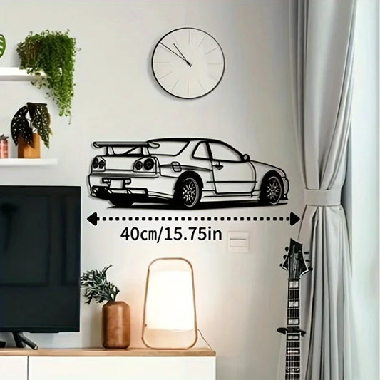 Room Decor: R Model Car Metal Wall Art - Perfect Accent for Home, Office, or Kids' Room, Ideal for Themed Parties, Wall Art