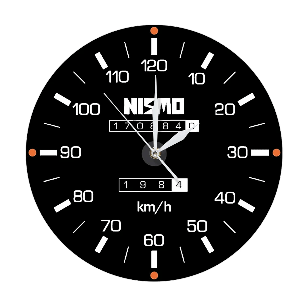 Racing Car Speedometer Decorative Wall Clock For Man Cave Garage Decor Retro Motorsports Guage Design Driving Artwork Wall Watch