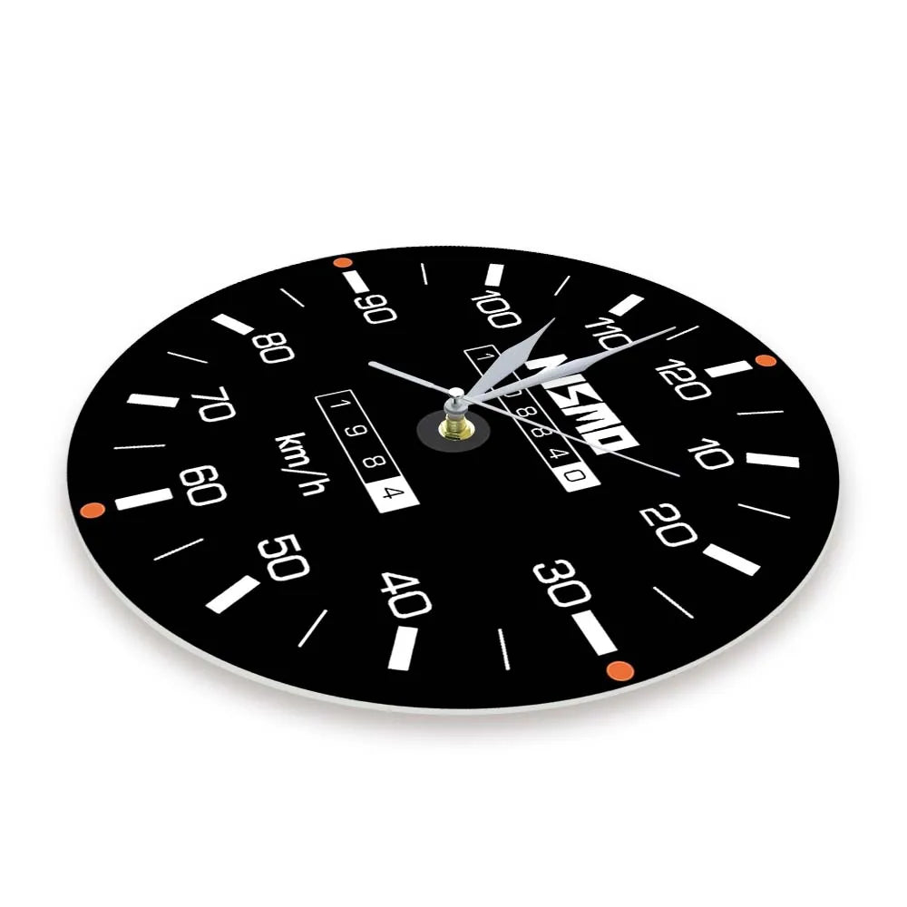 Racing Car Speedometer Decorative Wall Clock For Man Cave Garage Decor Retro Motorsports Guage Design Driving Artwork Wall Watch